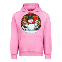 Fuchsia Pink western snowman christmas ornament Urban Hoodie - Jasminsmagicworld