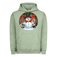 Pigment Oil Green western snowman christmas ornament Urban Hoodie - Jasminsmagicworld