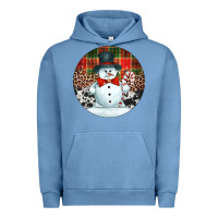 Pigment Pebble Blue western snowman christmas ornament Urban Hoodie - Jasminsmagicworld