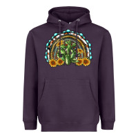 Plum western rainbow with cactus Heavyweight Hoodie - RanaPortraitStore
