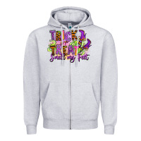 Heather Grey Trick or treat smell my feet Zipper Hoodie - RanaPortraitStore