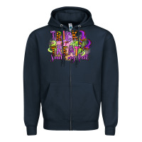 Navy Trick or treat smell my feet Zipper Hoodie - RanaPortraitStore