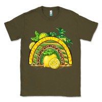 Army Green lemon  rainbow Classic Tee - BarkalooDesign
