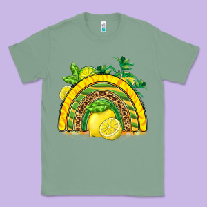 Lemon  Rainbow Classic Tee Designed By Barkaloodesign