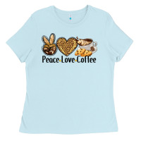 Peace Love Coffee Ladies Tee | Teevron
