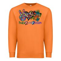 Carrot peace love autism Premium Sweatshirt - SublimationCraftShop
