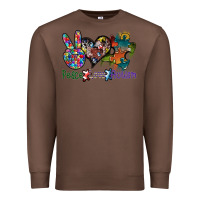 Chestnut peace love autism Premium Sweatshirt - SublimationCraftShop