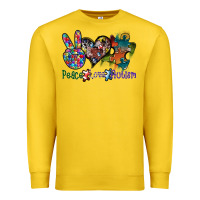 Lemon peace love autism Premium Sweatshirt - SublimationCraftShop