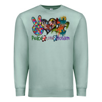 Seafoam peace love autism Premium Sweatshirt - SublimationCraftShop