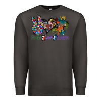 Smoke peace love autism Premium Sweatshirt - SublimationCraftShop