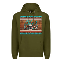 Army Green show mom aztec cowhide leopard heifer Premium Hoodie - Artiststas