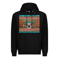 Black show mom aztec cowhide leopard heifer Premium Hoodie - Artiststas
