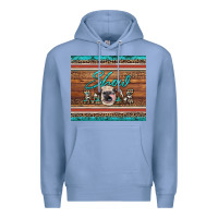 Colony Blue show mom aztec cowhide leopard heifer Premium Hoodie - Artiststas