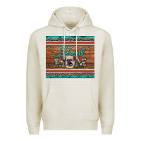 Oatmeal Heather show mom aztec cowhide leopard heifer Premium Hoodie - Artiststas