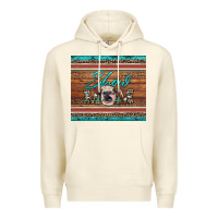 Sandshell show mom aztec cowhide leopard heifer Premium Hoodie - Artiststas