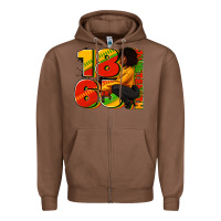 Chestnut 1865 Juneteenth afro woman Zipper Hoodie - RanaPortraitStore