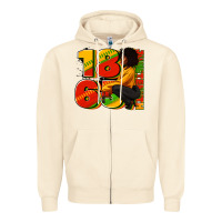 Sandshell 1865 Juneteenth afro woman Zipper Hoodie - RanaPortraitStore