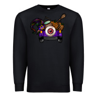 Black Halloween Truck Premium Sweatshirt - CowhideDigitalArt