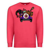Cardinal Halloween Truck Premium Sweatshirt - CowhideDigitalArt