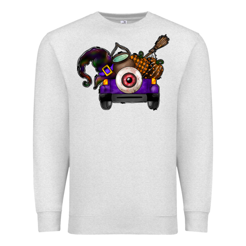 Halloween Truck Premium Sweatshirt by CowhideDigitalArt | Teevron
