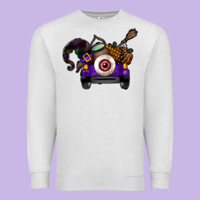 Halloween Truck Premium Sweatshirt Designed By Cowhidedigitalart