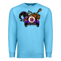 Ocean Blue Halloween Truck Premium Sweatshirt - CowhideDigitalArt