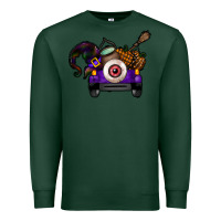 Sports Green Halloween Truck Premium Sweatshirt - CowhideDigitalArt