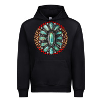 Black turquoise gemstone christmas ornament Urban Hoodie - Jasminsmagicworld
