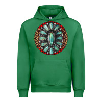 Emerald turquoise gemstone christmas ornament Urban Hoodie - Jasminsmagicworld