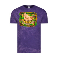 Cloud Purple st patricks day farm chicken gold eggs leopard serape glitter Vintage Tee - Artiststas