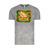 Cloud Rock st patricks day farm chicken gold eggs leopard serape glitter Vintage Tee - Artiststas