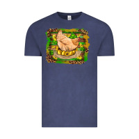 Vintage Denim st patricks day farm chicken gold eggs leopard serape glitter Vintage Tee - Artiststas