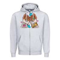 Heather Grey Afro woman nail art Zipper Hoodie - RanaPortraitStore