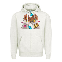 Oatmeal Heather Afro woman nail art Zipper Hoodie - RanaPortraitStore