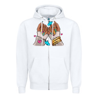 White Afro woman nail art Zipper Hoodie - RanaPortraitStore