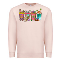 Pale Pink Easter coffee drinks Easter Day Premium Sweatshirt - Neo Western