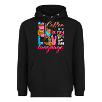 Black coffee is my love language Heavyweight Hoodie - Zillion Design Studio