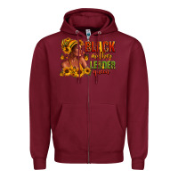 Burgundy Afro American black mother leader queen Zipper Hoodie - RanaPortraitStore