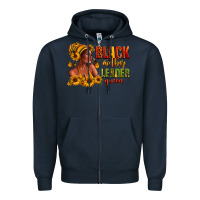 Navy Afro American black mother leader queen Zipper Hoodie - RanaPortraitStore