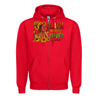 Red Afro American black mother leader queen Zipper Hoodie - RanaPortraitStore