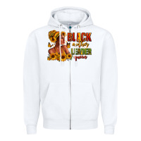 White Afro American black mother leader queen Zipper Hoodie - RanaPortraitStore