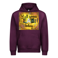 Mauve Wine Western Y'all Gonna Learn Today Urban Hoodie - LillyAllenDesigns