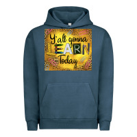 Pigment Midnight Navy Western Y'all Gonna Learn Today Urban Hoodie - LillyAllenDesigns