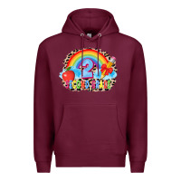 Burgundy back to school 2 3200x2400 Premium Hoodie - AdoDesignShop