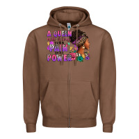 Chestnut A queen will always turn pain into power Zipper Hoodie - RanaPortraitStore
