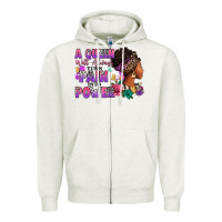 Oatmeal Heather A queen will always turn pain into power Zipper Hoodie - RanaPortraitStore