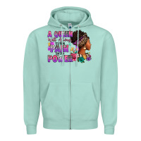 Seafoam A queen will always turn pain into power Zipper Hoodie - RanaPortraitStore