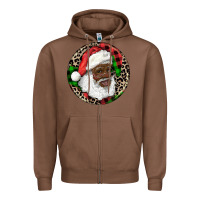 Chestnut Afro Santa Christmas Zipper Hoodie - RanaPortraitStore