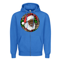 Afro Santa Christmas Zipper Hoodie | Teevron