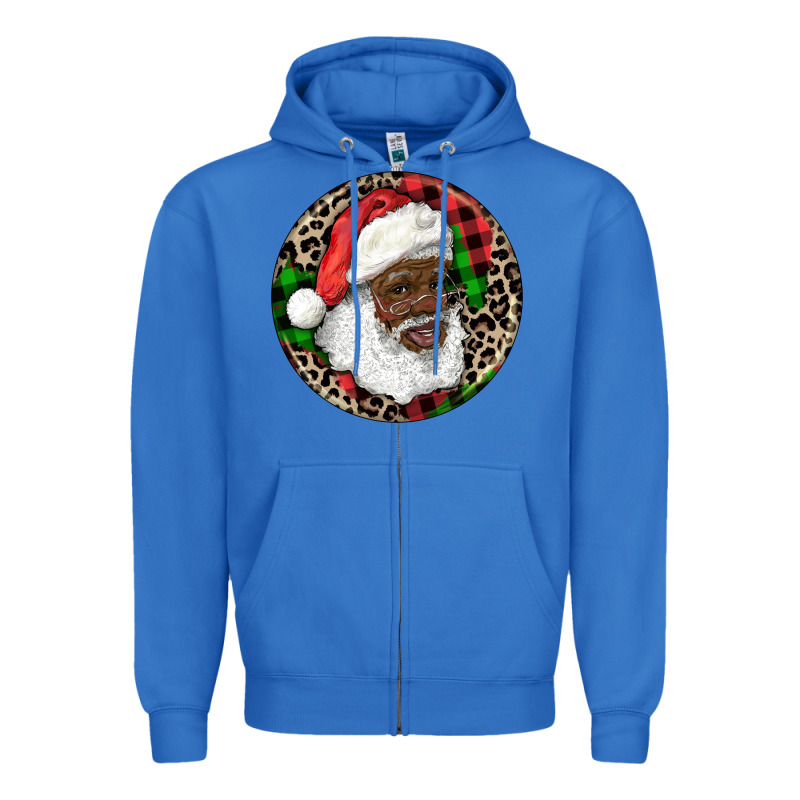 Afro Santa Christmas Zipper Hoodie by RanaPortraitStore | Teevron